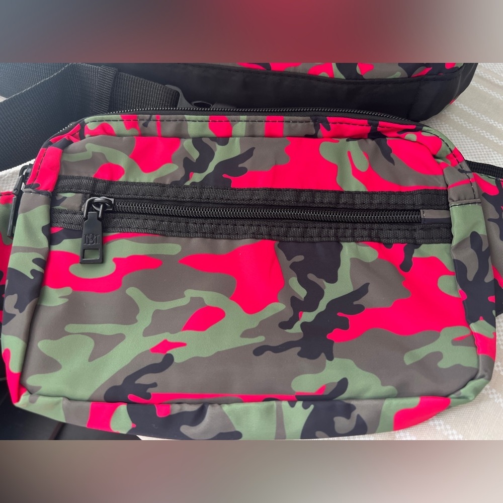 Badgley Mischka Pink Camo Nylon Backpack - Picture 5 of 10